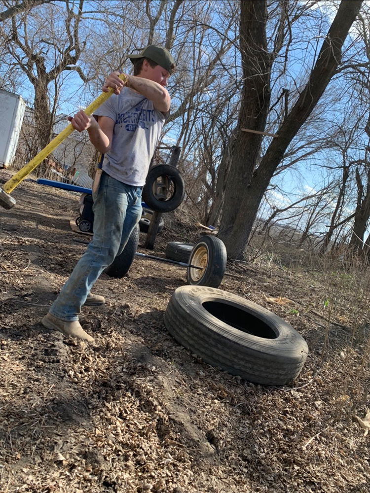 Koopmans hits tire